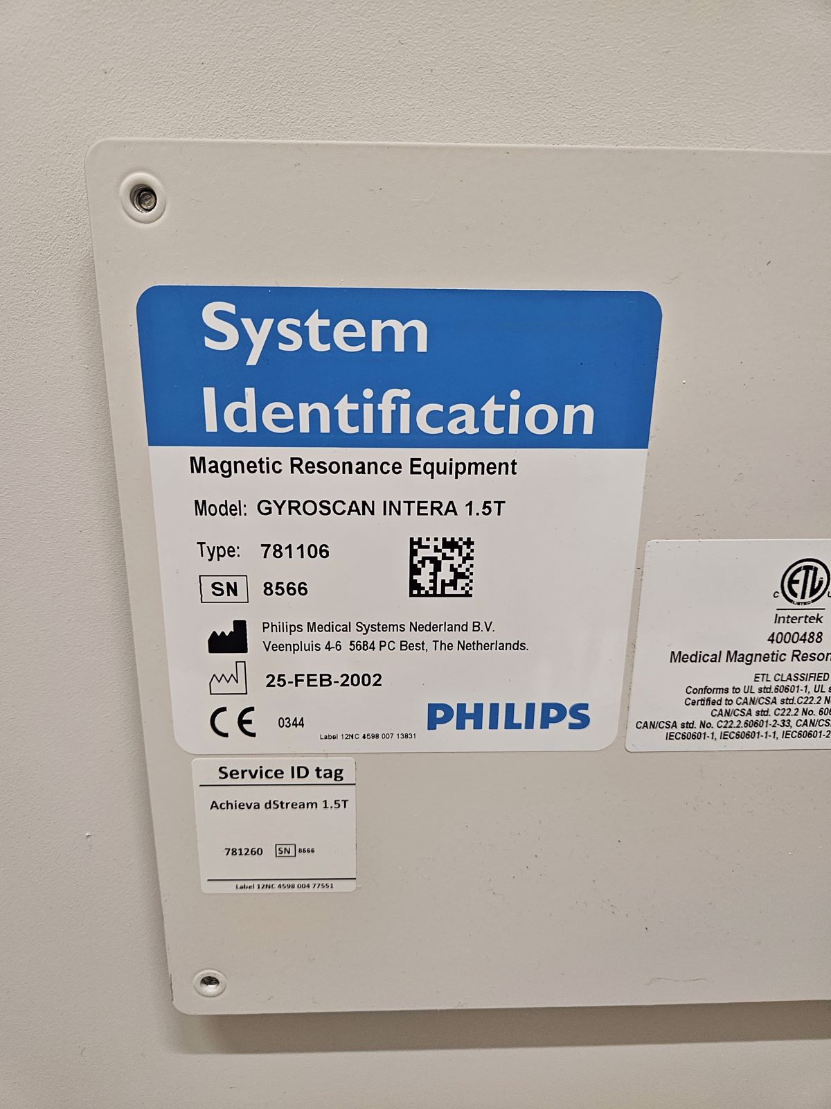 Philips Achieva 1.5T dStream - 2002