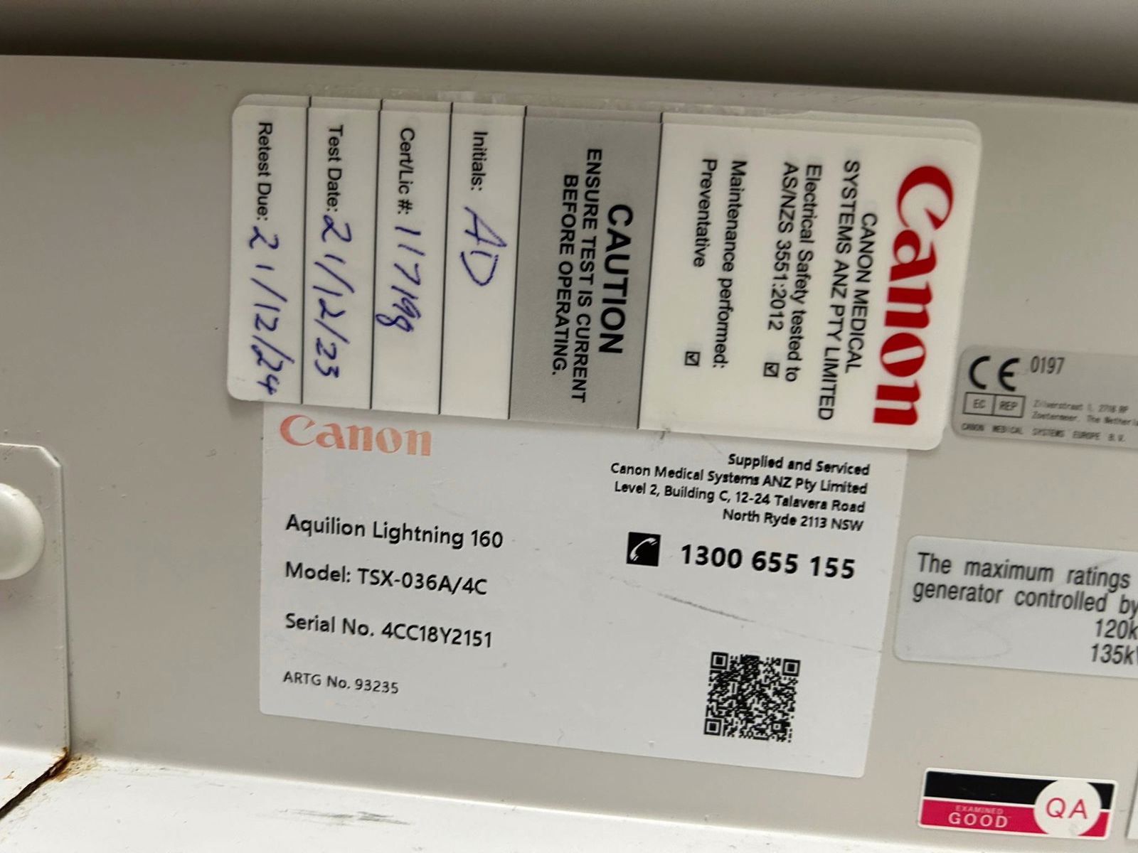 Canon Aquilion Lightning 160 - 2018